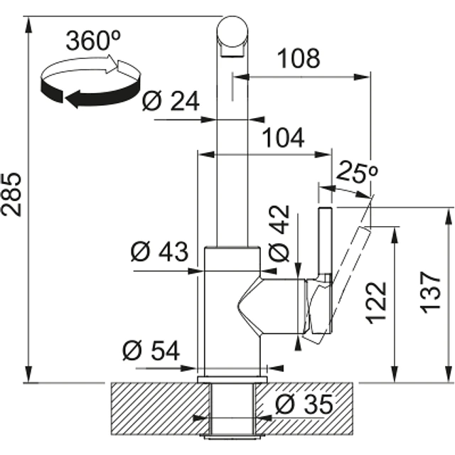 Misturadora Lina L duche Branco Polar