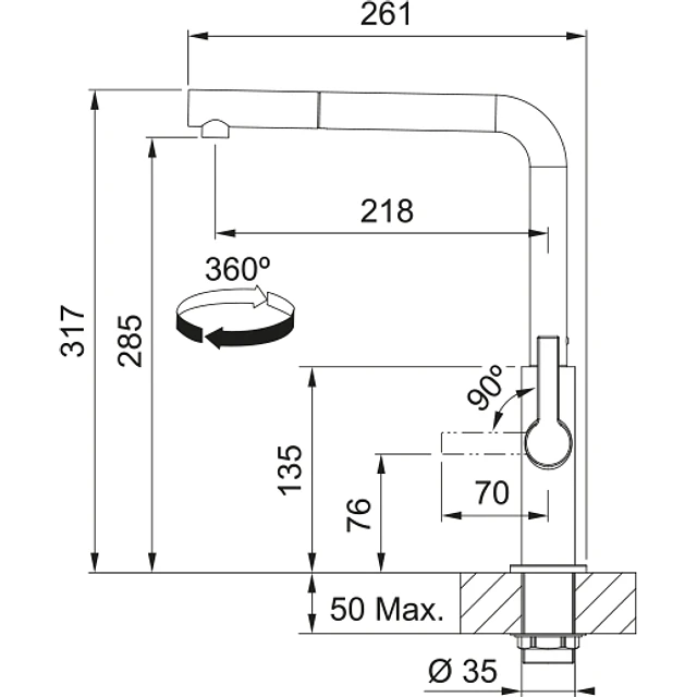 Misturadora Maris Slim L Duche cromada
