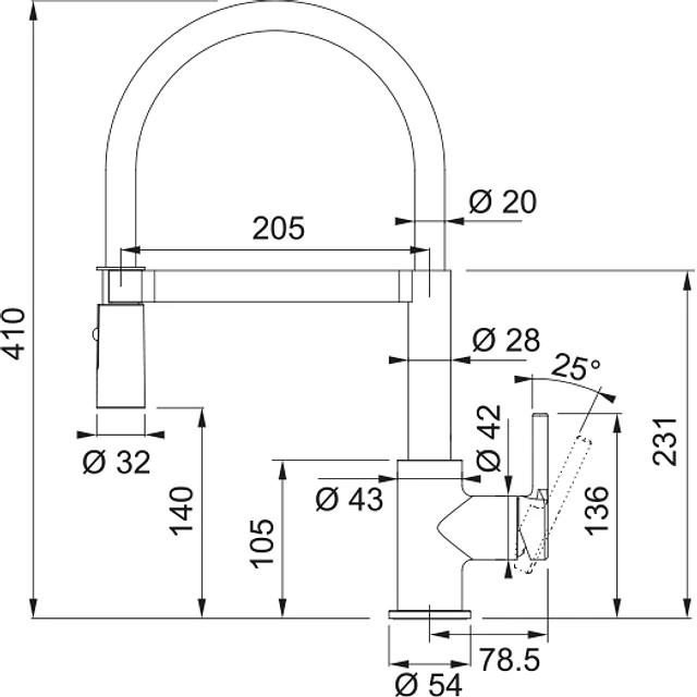 Misturadora Lina Semi pro Black Matt