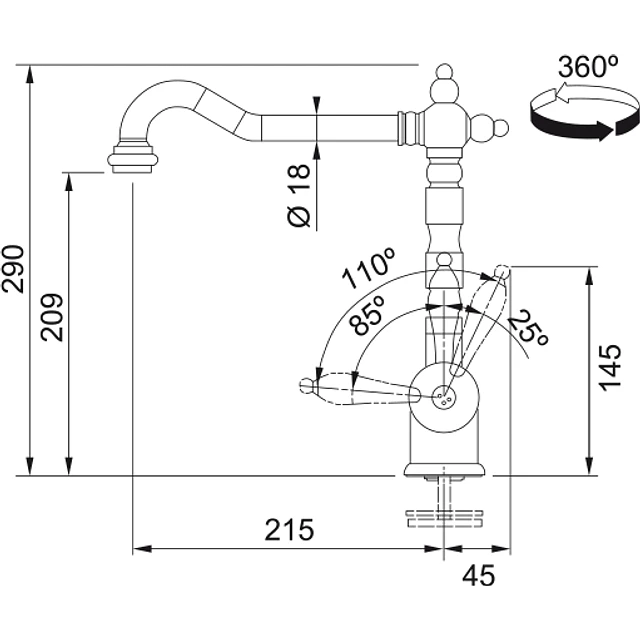 Misturadora Old England Cromada