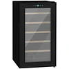 Cave de Vinho para 24 Garrafas 65L com Luz LED Interior Ecrã Tátil Digital Contolo de Temperatura Porta de Vidro e 5 Prateleiras Preto