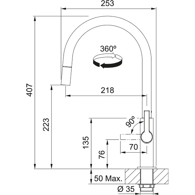 Misturadora Maris Slim J duche Cromada