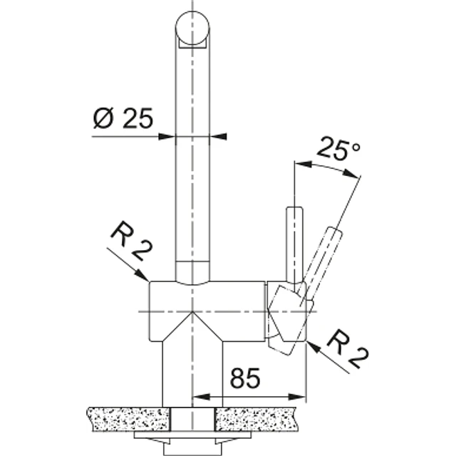 Misturadora Atlas Neo com duche Gold