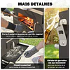 Barbecue a Carvão com Rodas Tampa Grelhas de Aço Inoxidável Termômetro Bandeja Lateral e Prateleira 113x65x108 cm Preto