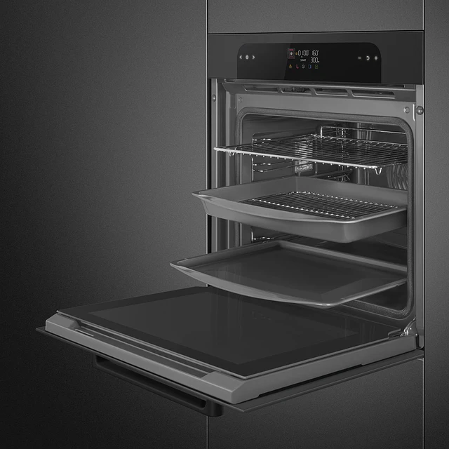 Forno | Musa | Combinado com vaporeira | 60 cm | Preto | A+ | Pirolítica | N° funções: 12 | SOP6202S2PB