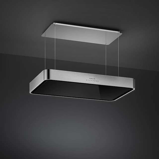 Exaustor de ilha | Isola | Aço inox | 100 cm | Níveis de potência: 3 | Filtragem: Recirculação | KSLS10X