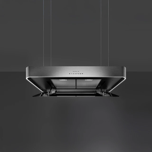 Exaustor de ilha | Isola | Aço inox | 100 cm | Níveis de potência: 3 | Filtragem: Recirculação | KSLS10X