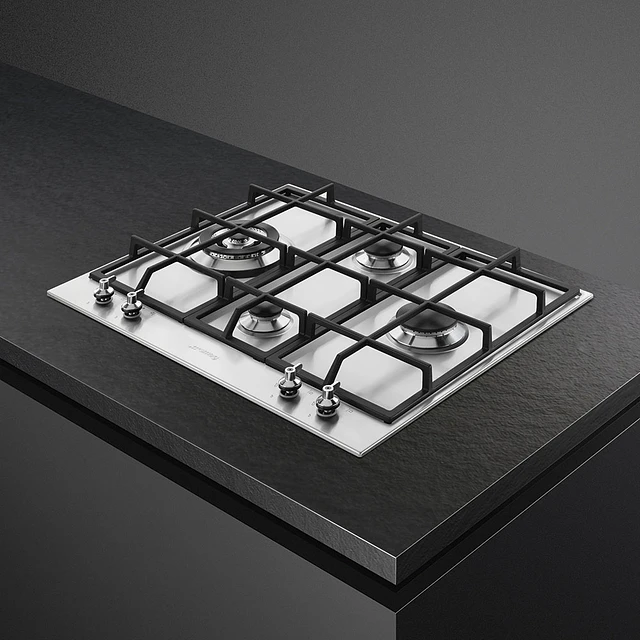 Placa a gás, 600mm, Classica, Aço inox, PX364L