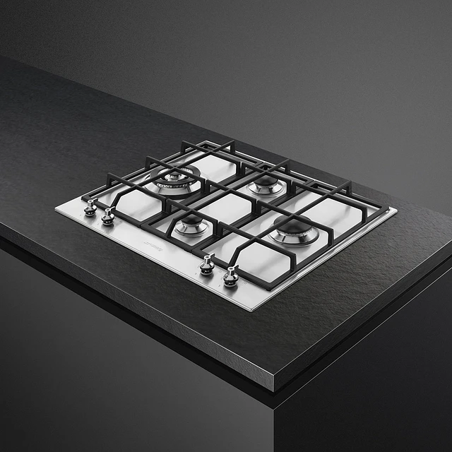 Placa a gás, 600mm, Classica, Aço inox, PX364L