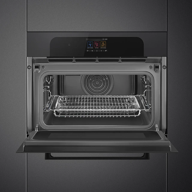 Forno com microondas, Musa, 60x45 cm, Preto, VaporClean, N° funções: 15, Smart cooking: Sim, Programas automáticos: 150, SO4204M2PBI