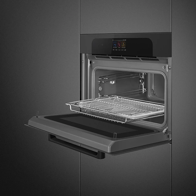 Forno com microondas, Musa, 60x45 cm, Preto, VaporClean, N° funções: 15, Smart cooking: Sim, Programas automáticos: 150, SO4204M2PBI