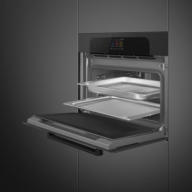 Forno Combinado com vaporeira, Musa, 60x45 cm, Preto, A++, VaporClean, N° funções: 20, Smart cooking: Sim, Programas automáticos: 150, SO4204S4PBI