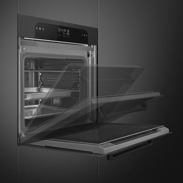 Forno Combinado com vaporeira, Musa, 60 cm, Preto, A++, VaporClean, N° funções: 12, SO6202S3PB