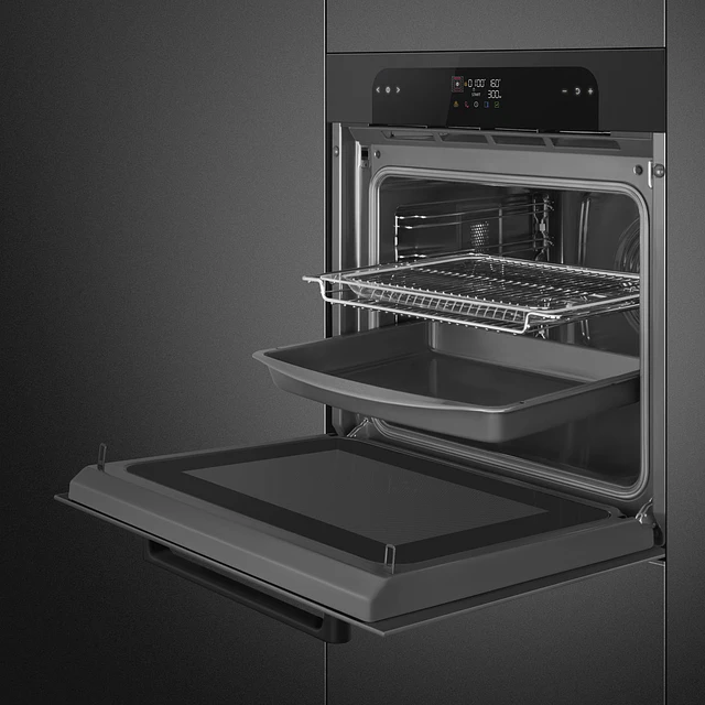 Forno com microondas, Musa, 60 cm, Preto, VaporClean, N° funções: 11, SO6202M2B