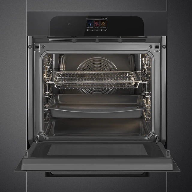 Forno com microondas, Musa, 60 cm, Preto, VaporClean, N° funções: 20, Smart cooking: Sim, Programas automáticos: 150, SO6204M2PB