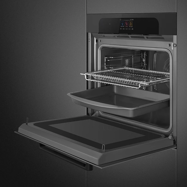 Forno com microondas, Musa, 60 cm, Preto, VaporClean, N° funções: 20, Smart cooking: Sim, Programas automáticos: 150, SO6204M2PB