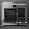 Fogão, 100x60 cm, Nº de fornos com etiqueta energética: 2, Placas de Indução, Classica, Aço inox, A, Programa de limpeza VaporClean, Pirolítica, 70 L, A10I002PTX