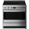 Fogão, 90x60 cm, Nº de fornos com etiqueta energética: 1, Placas de Indução, Classica, Aço inox, A+, Programa de limpeza VaporClean, Pirolítica | 115 L, A90I001PX 