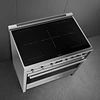 Fogão, 90x60 cm, Nº de fornos com etiqueta energética: 1, Placas de Indução, Classica, Aço inox, A+, Programa de limpeza VaporClean, Pirolítica | 115 L, A90I001PX 