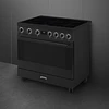 Fogão, 90x60 cm, Nº de fornos com etiqueta energética: 1, Placas de Indução, Classica, Preto Mate, A, Programa de limpeza VaporClean, 115 L, C91IEA2