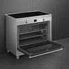 Fogão, 90x60 cm, Nº de fornos com etiqueta energética: 1, Placas de Indução, Classica, Aço inox, A, Programa de limpeza VaporClean, 115 L, CG90CIXT 