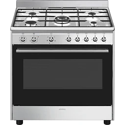 Fogão, 90x60 cm, Nº de fornos com etiqueta energética: 1, Placa a gás, Classica, Aço inox, A, 115 L, CX90GM