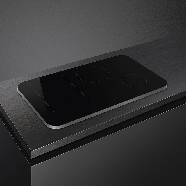Placa de Indução, 80cm, Isola, Black with stainless steel frame, Opção MultiZona, Eco-logic opção limitadora de potência: Sim avançada, 