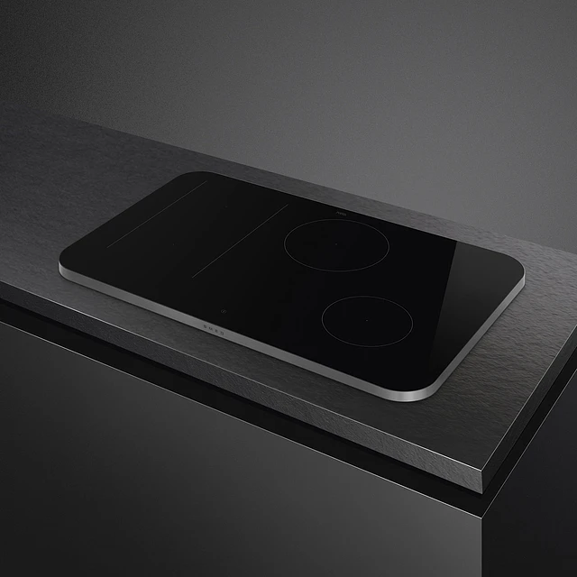Placa de Indução, 80cm, Isola, Black with stainless steel frame, Opção MultiZona, Eco-logic opção limitadora de potência: Sim avançada, 