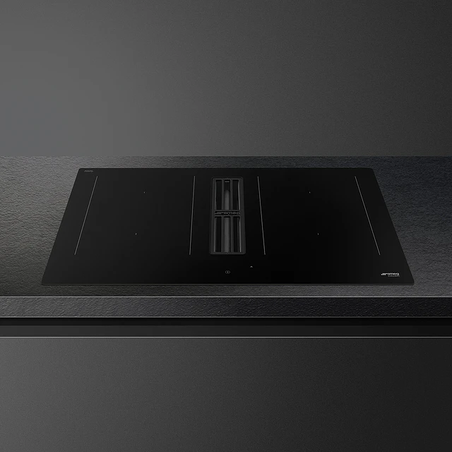 Placa Indução com exaustor, 83cm, Classica, Preto Mate, Opção MultiZona, Eco-logic opção limitadora de potência: Sim avançada, HOBD382N2