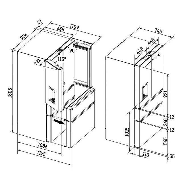 Frigorífico Americano Liebherr MBsddi 9528 001 20