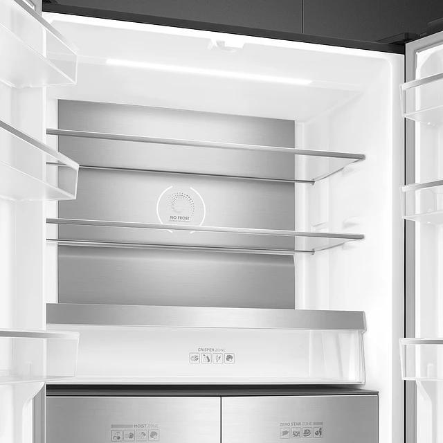 Frigorífico 4 Portas, Universal, Livre instalação, Dark Inox, 522L, FQI60KD