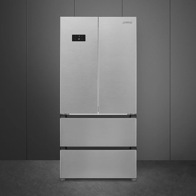 Frigorífico 2 portas e 2 gavetas, Universal, Livre instalação, Inox escovado, 510L, FQ55FXDD