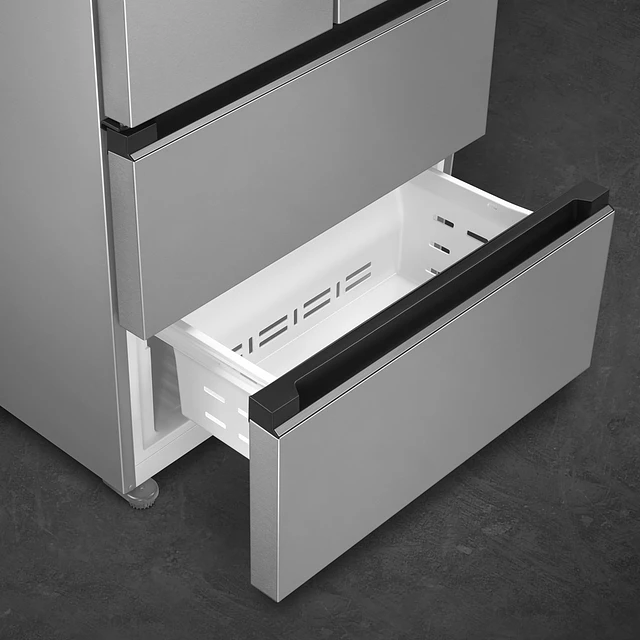 Frigorífico 2 portas e 2 gavetas, Universal, Livre instalação, Inox escovado, 510L, FQ55FXDD