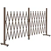 Cerca de Jardim de Liga de Alumínio Vedação Metálica Extensível com Rodas para Decoração 405x31x103,5 cm Marrom Escuro