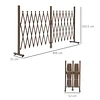 Cerca de Jardim de Liga de Alumínio Vedação Metálica Extensível com Rodas para Decoração 405x31x103,5 cm Marrom Escuro