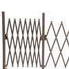Cerca de Jardim de Liga de Alumínio Vedação Metálica Extensível com Rodas para Decoração 405x31x103,5 cm Marrom Escuro