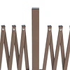 Cerca de Jardim de Liga de Alumínio Vedação Metálica Extensível com Rodas para Decoração 405x31x103,5 cm Marrom Escuro