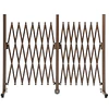 Cerca de Jardim de Liga de Alumínio Vedação Metálica Extensível com Rodas para Decoração 405x31x103,5 cm Marrom Escuro
