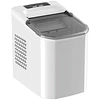 Máquina de Gelo Autolimpável 12 kg/24H 9 Cubos Prontos em 7 Minutos 2 Tamanhos de Gelo Depósito de 1,5L Branco