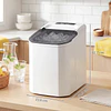 Máquina de Gelo Autolimpável 12 kg/24H 9 Cubos Prontos em 7 Minutos 2 Tamanhos de Gelo Depósito de 1,5L Branco