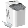 Máquina de Gelo Autolimpável 12 kg/24H 9 Cubos Prontos em 7 Minutos 2 Tamanhos de Gelo Depósito de 1,5L Branco