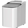 Máquina de Gelo Autolimpável 12 kg/24H 9 Cubos Prontos em 7 Minutos 2 Tamanhos de Gelo Depósito de 1,5L Branco