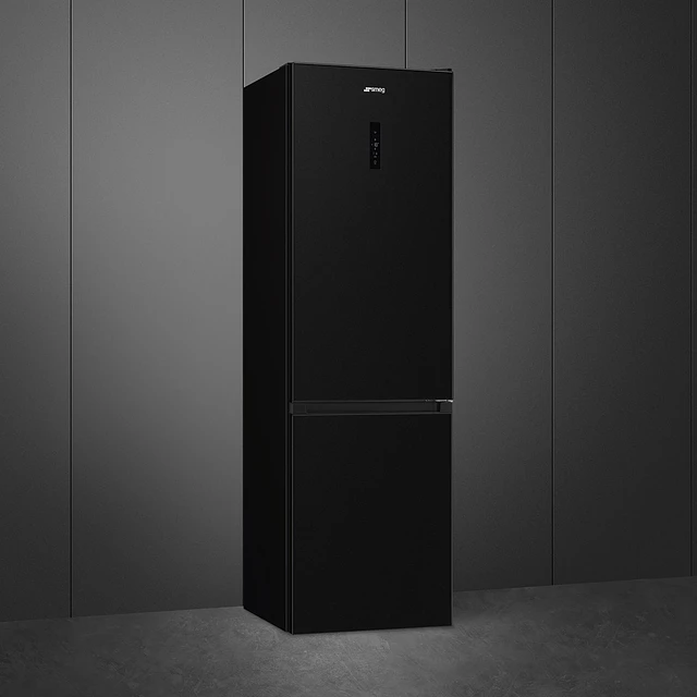Frigorífico Combinado, Livre instalação, Universal, Dobradiças: Direito, Black Inox Look, RC20KDND