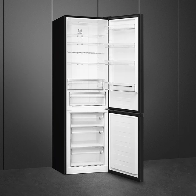 Frigorífico Combinado, Livre instalação, Universal, Dobradiças: Direito, Black Inox Look, RC20KDND