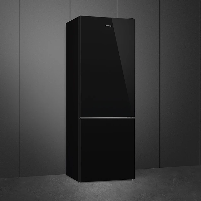 Frigorífico Combinado, Livre instalação, Universal, Dobradiças: Direito, Preto, FC48BGND