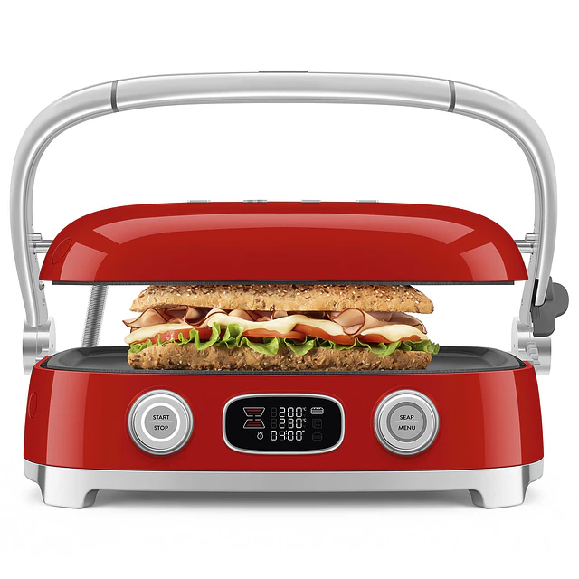 Tostadeira Multiuso Smeg MGF01RDEU, Vermelho