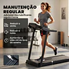 HOMCOM Passadeira para Casa 1-12 KM/H 1,5HP com 12 Programas Rodas Ecrã LED e Suporte para Telemóvel para Casa ou Escritório