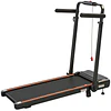 SPORTNOW Passadeira Dobrável Elétrica 2.5HP com Secretária Destacável e Guiador Ajustável em Altura 1-12 km/h Ecrã LED 125x70x102-111 cm Preto