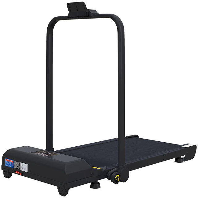 HOMCOM Passadeira 2 em 1 Passadeira com Guiador Dobrável 2,5 HP Velocidade Ajustável Máximo 10 km/h Passadeira Elétrica 130x59x96 cm Preto