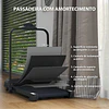 HOMCOM Passadeira 2 em 1 Passadeira com Guiador Dobrável 2,5 HP Velocidade Ajustável Máximo 10 km/h Passadeira Elétrica 130x59x96 cm Preto